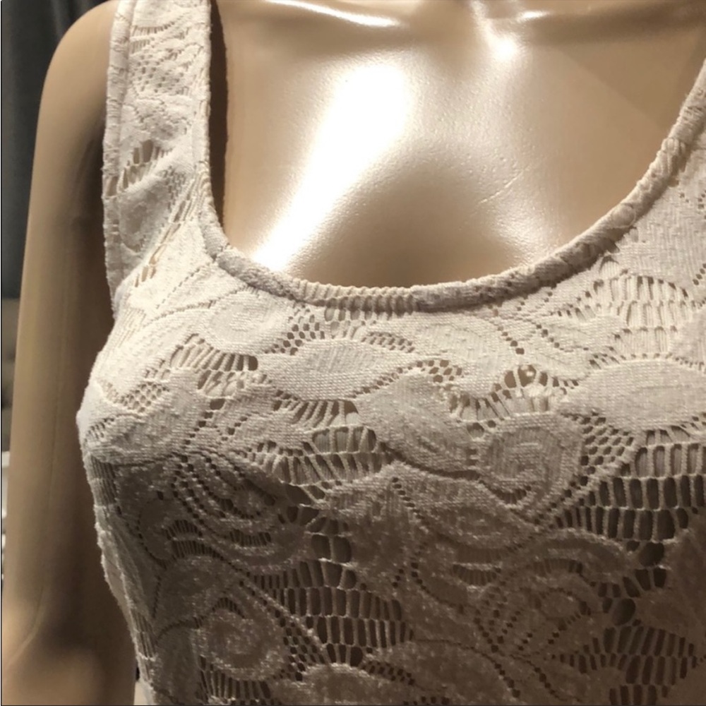 Zara mini dress beige color - Picture 6 of 7